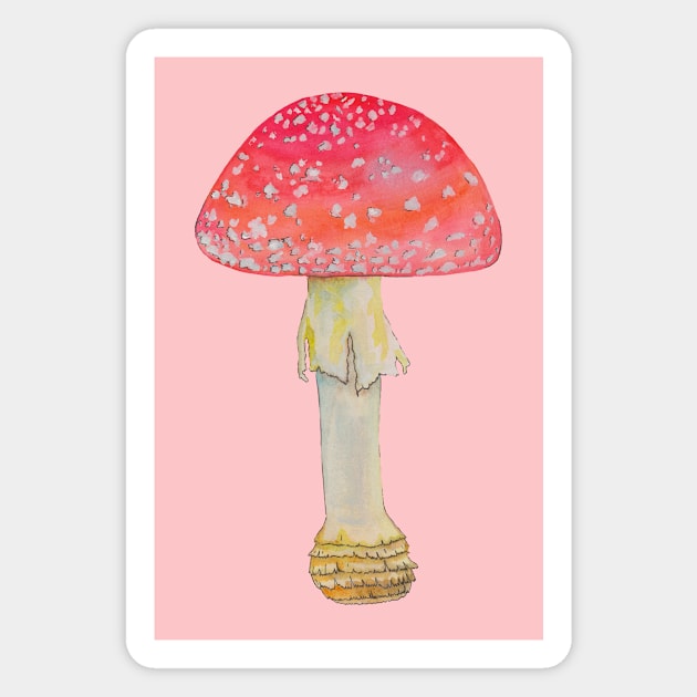 Fly agaric Amanita muscaria Mushroom Magnet by deadblackpony